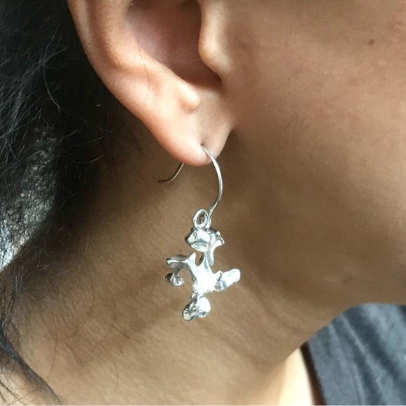 Sterling Silver Free Form Earrings - Picture 2 of 16